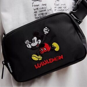 lululemon athletica Black Mickey Mouse Belt Bag